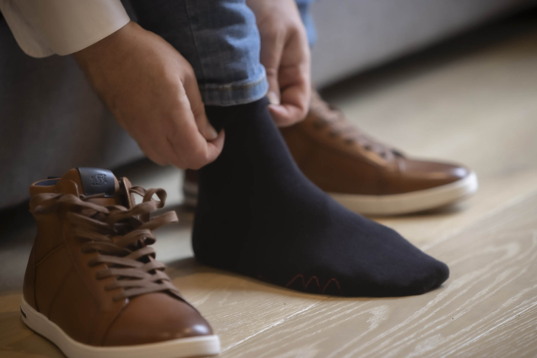 A_Week_Of_Socks_Brown_Casual_Boots